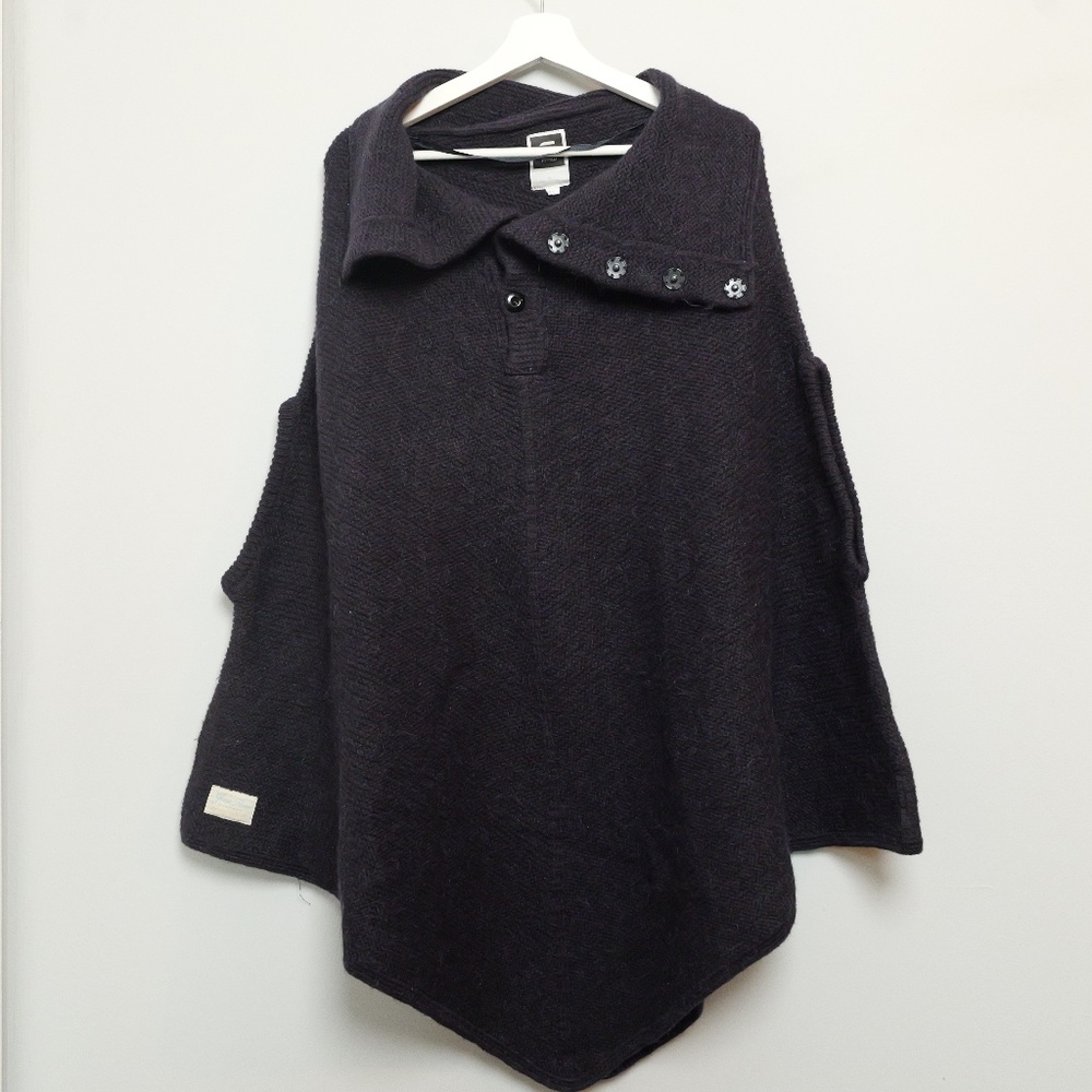 G-STAR RAW Mono Poncho KNIT S/LESS Womens X SMALL Loose Jacket, Navy